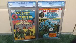 Special Marvel Edition Cgc 9.  6 9.  2 Double Cover Sgt Fury