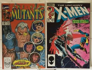 Mutants Vol 1 87 & Uncanny X - Men 201 First Appearance Cable Nm 1st Prints
