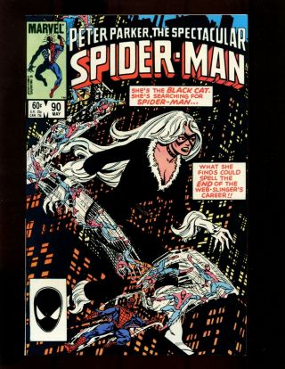 Spectacular Spider - Man 90 Nm Milgrom 1st Black Costume/venom Black Cat