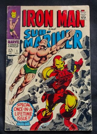 Iron Man And Sub Mariner 1 1 - Shot Key Book Vg
