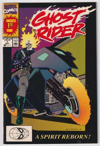 Ghost Rider 1 (1990) Mark Texeira C/a; High - Grade Nm 9.  4