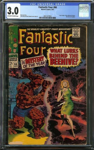 Fantastic Four 66 Cgc 3.  0 2 Part Origin Of Him Warlock Kirby & Sinnott Cover