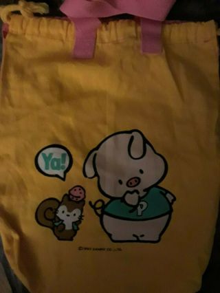 Vintage 1993 Sanrio Kobuta No Pippo Tote Book Shopping Bag