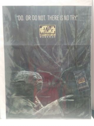 Star Wars Ccg Dagobah Promo Poster Yoda Do Or Do Not There Is No Try Empire Esb