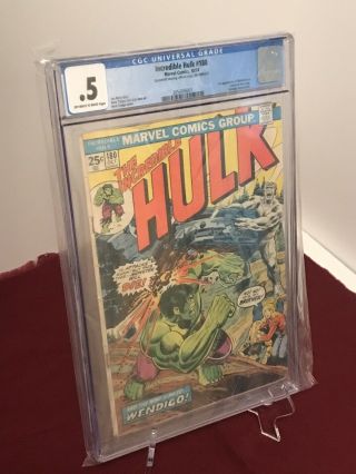 The Incredible Hulk 180,  First Wolverine Cameo.  Cgc.  5,  Incomplete.
