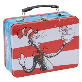 Dr.  Seuss Characters Plus Cat In The Hat Large Carry All Tin Tote Lunchbox
