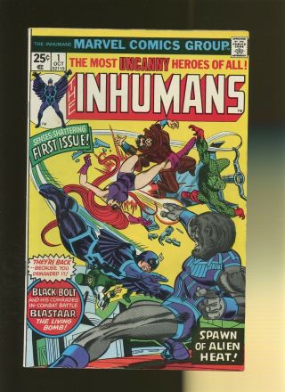 Inhumans 1 Fn/vf 7.  0 1 Book Spawn Of Alien Heat By Doug Moench & George Perez
