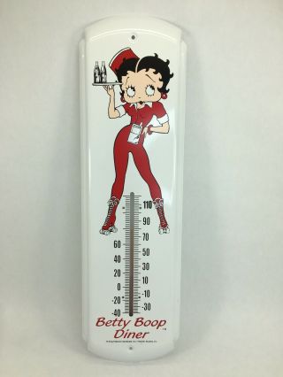 Vintage Betty Boop Drive - In Waitress At The Diner - 17” Wall Thermometer