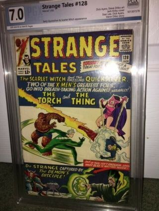 Strange Tales 128 (jan 1965,  Marvel) Scarlet Witch Quicksilver Fine/very Fine