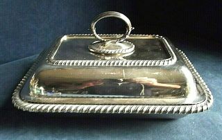 Large 12 " Silver Plated Serving Dish C1910 By Daniel & Arter