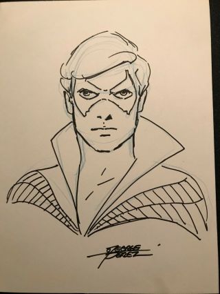 George Perez Nightwing Art Sketch Commission 9x12