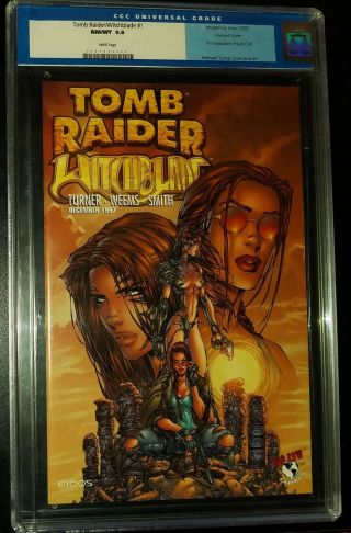 1997 Tomb Raider / Witchblade 1 Variant Cover Image Comics Cgc 9.  8 Nm/m