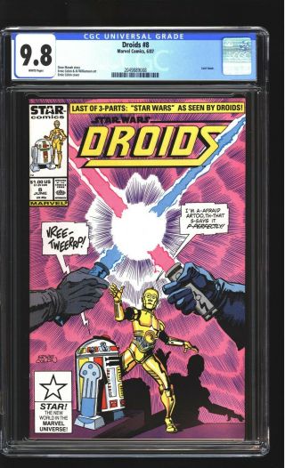 Droids 8 Cgc 9.  8 Nm/mint Last Issue Darth Vader Obi - Wan Star Wars Marvel 1987