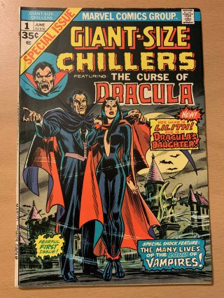 Marvel Giant - Size Chillers 1 Curse Dracula Horror Comic 1975 Bronze 1st Lilith