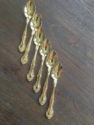 Set of 6 Gold Demi Tasse Spoons 2