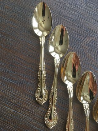 Set of 6 Gold Demi Tasse Spoons 4