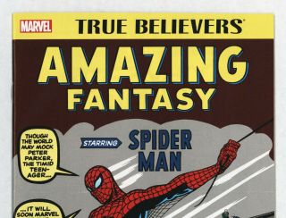 True Believers Fantasy 15 1st App Spider - Man Unread Kirby Lee Ditko NM - 3
