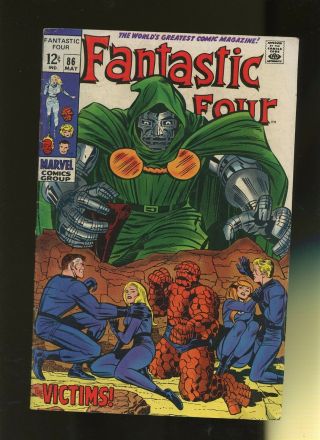 Fantastic Four 86 Vg,  4.  5 1 Book Marvel 1969 Doctor Doom The Victims