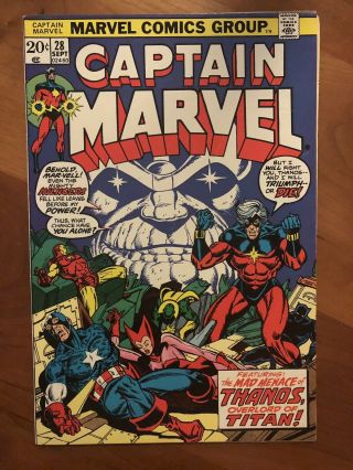 Captain Marvel 28 Bronze Age Comic Key Thanos