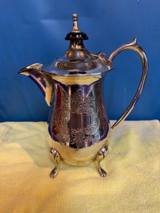 Antique Eales 1779 Silver Plate E.  P.  N.  S.  M 6 " Hot Pot Or Creamer (etched Design)