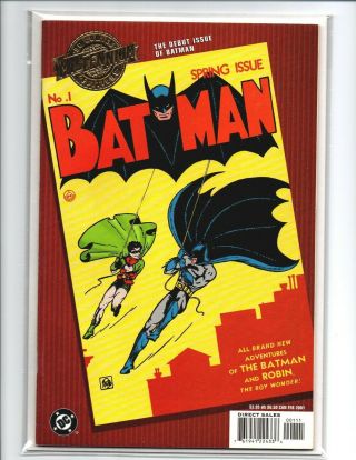 Dc Comics Millennium Edition Batman 1 Reprint - 9.  4 - Near