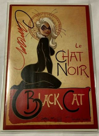 Black Cat 1 J Scott Campbell Variant Le Chat Noir Cover D Signed Steinlend