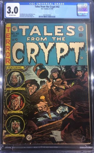 Tales From The Crypt 42 - Ec Comics - Cgc Graded 3.  0 Off White Pages