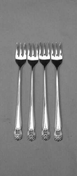 1847 Rogers Silverplate Eternally Yours Floral Cocktail/seafood Fork 4