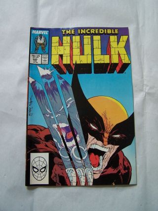 Incredible Hulk 340 / Wolverine / Mcfarlane Art / 1988 / Marvel Comics