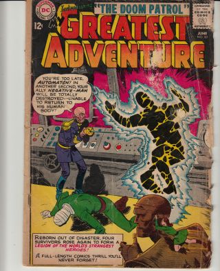 My Greatest Adventure 80 1963 1st Doom Patrol Low - Grade Affordable