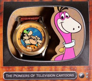 P538.  Hanna - Barbera The Flintstones Pioneers Of Animation Le Fossil Watch (1996)