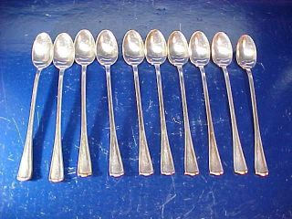 10 Orig 1920s Cornell University Silverplate Ice Tea Spoons From Risley Hall