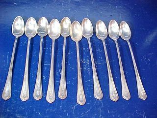 10 Orig 1920s Cornell University Silverplate Ice Tea Spoons From Warren Hall