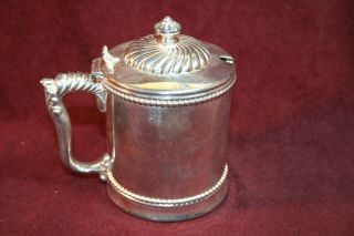 Silver Plate Mustard/mayonnaise Covered Pot - With Glass Insert - Superior 477