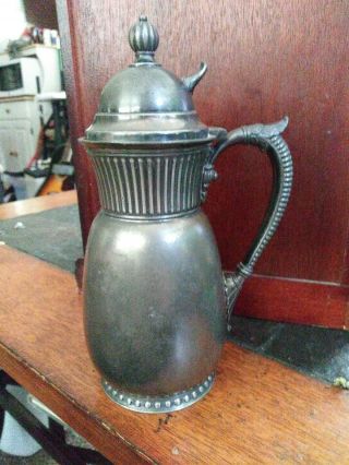 Vintage James W Tufts Silver Plated Tea Kettle