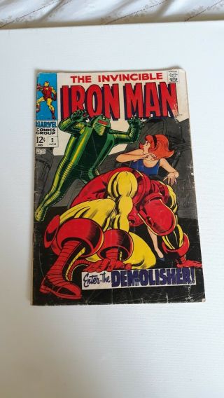 Iron Man 2 June 1968 Marvel 1st Appearance Demolisher Silver Age Key Comic Book