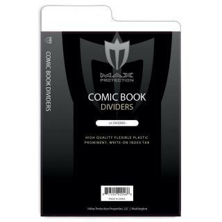 Case Of 300 Max Pro Tabbed White Comic Book Box Dividers - 7 1/4 X 10 3/4