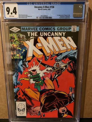 Uncanny X - Men 158 Cgc 9.  4 1st Rogue In Title Carol Danvers Appearance