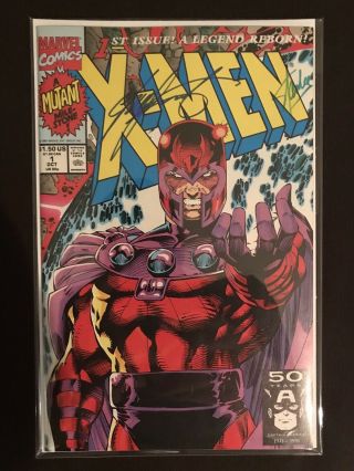 X - Men 1d Magneto Cover Signed By Stan Lee & Chris Clermont Autographed Nm