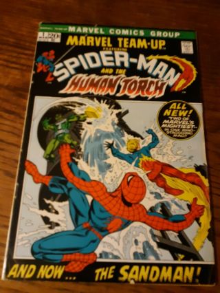 Marvel Team - Up 1 1971 Fn Spider - Man 1st Team - Up Human Torch Misty Knight