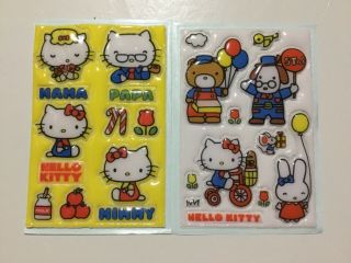 Vintage Sanrio 1976 Hello Kitty Mini Puffy Sticker Sheets