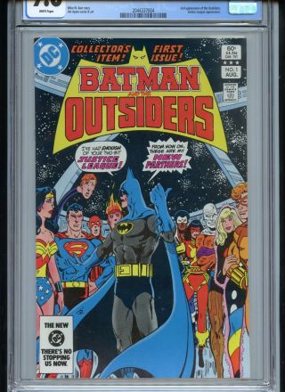 Batman And The Outsiders 1 Cgc 9.  8 White Aparo Cover