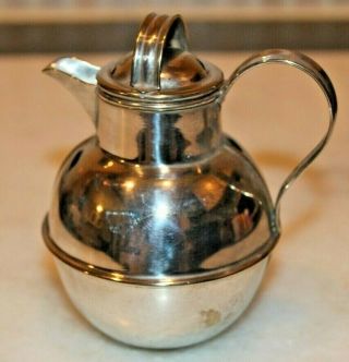 Attractive Silver Plated Half Pint Lidded Hot Water Jug Post 1930s