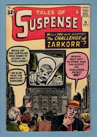 Tales Of Suspense 35 Vg - Prototype Watcher - Pre - Hero Marvel - Cents - 1962