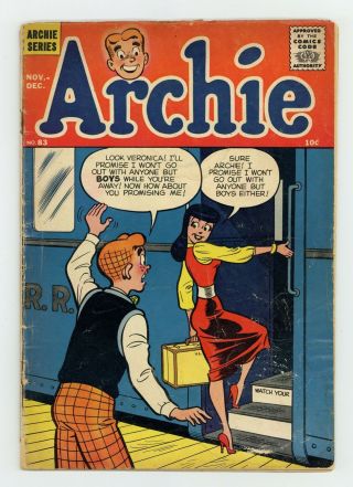Archie 83 1957 Gd,  2.  5