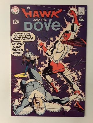 Hawk And The Dove 6 (nm - 9.  2) 1969 Gil Kane Cover & Art; Silver Age Dc Comics