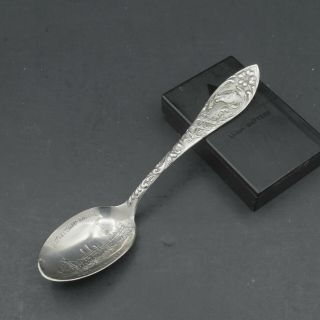 Vintage Battleship Maine Spoon Good Luck Horse Shoe Extra Coin Silver Plate