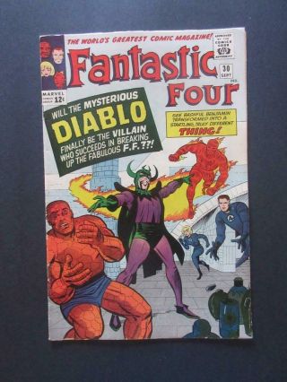Fantastic Four 30 - HIGHER GRADE - MARVEL 1964 - Intro Diablo 3
