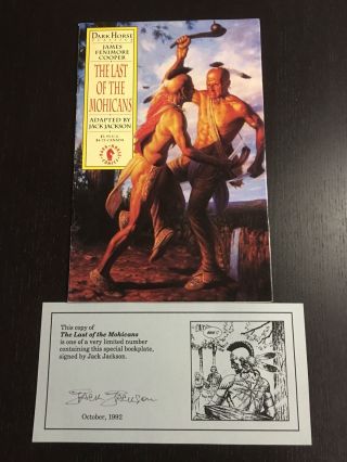Last Of The Mohicans Dark Horse Classics Illustrated - Rare Jack Jackson Signed