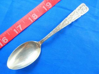 Antique Pisces Arts And Crafts Hammered Zodiac Astrology Sterling Souvenir Spoon